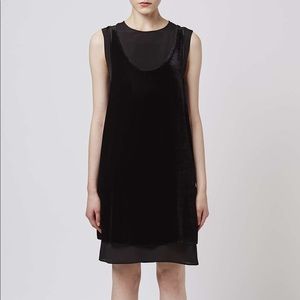 NWOT TopShop Boutique Velvet Overlay Dress
